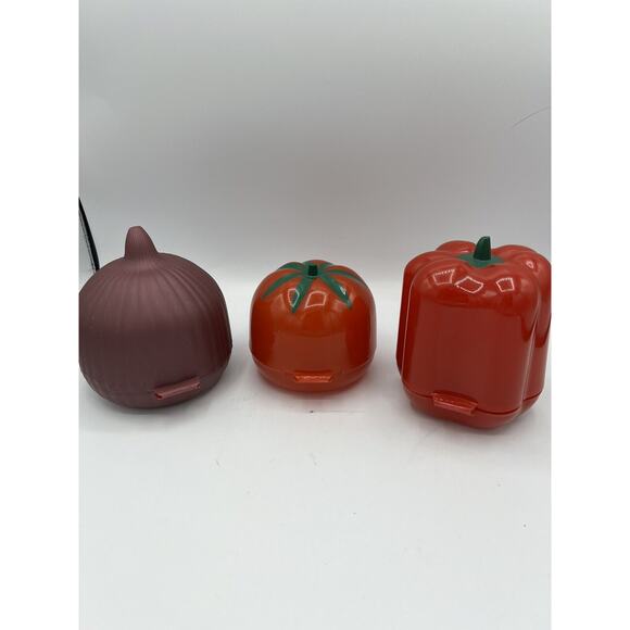 Onion, Bell Pepper and Tomato Saver Keepers Set Of 3 - Picture 2 of 6
